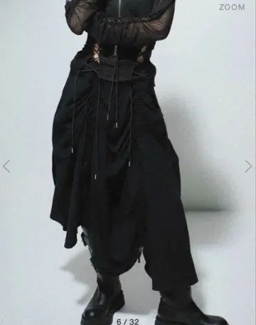 melt the lady heavy flare skirt black