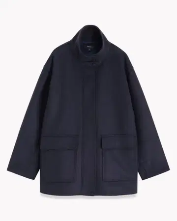 20AW 띠어리 소프트 멜톤 울 코트 네이비