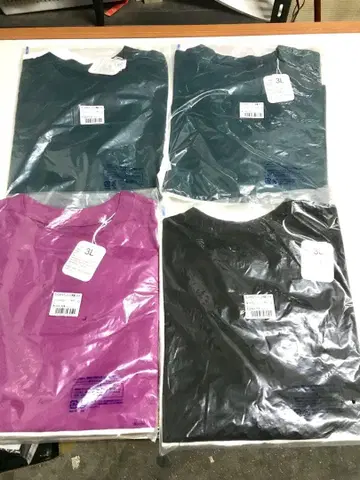 큰 사이즈 스크롤 면 100% 반팔 티셔츠 3L 사이즈 8개 3671P