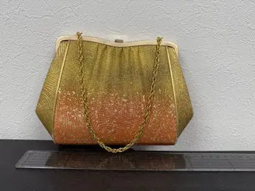 레트로 고급 금채 가마구치 백 일본 의류 양장 겸용