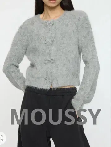 새상품 MOUSSY FRONT RIBBON 가디건 마우지 프론트 리본