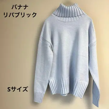 [미사용 새상품] 바나리파 라이트 블루 터틀넥 스웨터 S 사이즈