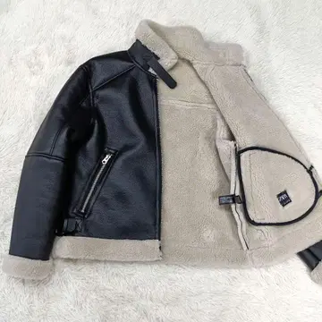 컨디션 최상 ZARA B3 페이크 무스탕 플라이트 자켓 42