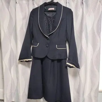 네이비 자켓 스커트 세트