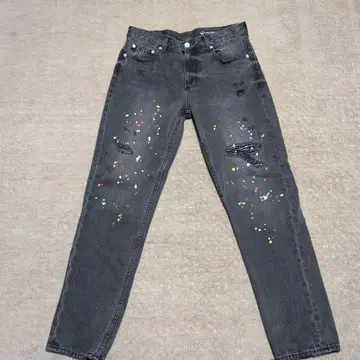 WEST POINT 데미지 가공 데님 팬츠 그레이