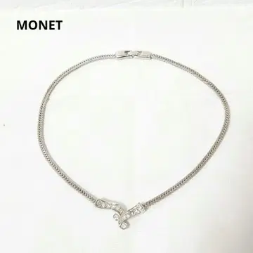 MONET 목걸이 스톤 실버 빈티지 키헤이 체인
