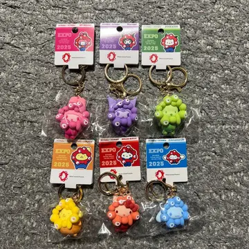 간사이 만박 산리오 최애 컬러 미야쿠미야쿠 키링 6종