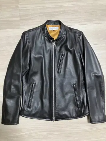 레트로 그레이 싱글 라이더 자켓 양가죽