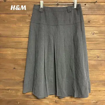 [ 에이치앤엠 ] H&M 그레이 플레어 스커트 무릎 기장 M