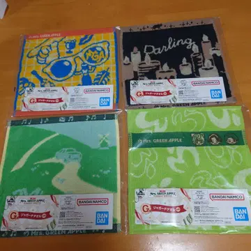 Mrs. GREEN APPLE 제일복권 타월 4개 세트
