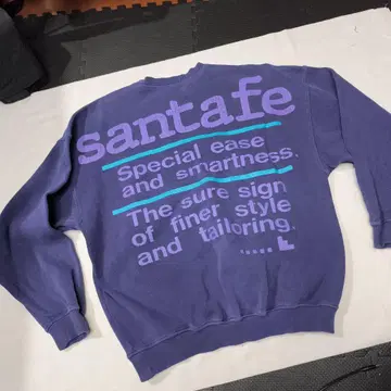 산타페 빅 로고 디자인 프린트 맨투맨 빅 사이즈