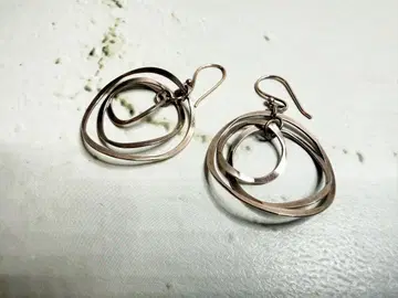 BLOOM K10 핑크 골드 서클 귀걸이 후크형