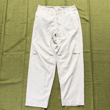 45R 코튼 팬츠 버튼 플라이 화이트
