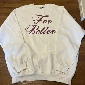 For Better 미국 빈티지 의류 Lee 프린트 화이트 맨투맨