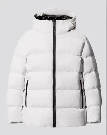 질 샌더 UNIQLO 콜라보 화이트 다운 자켓 후드 부착