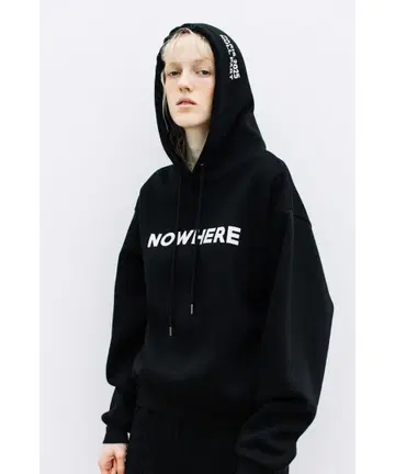 새상품 wcj NOWHERE 로고 후드티 후디