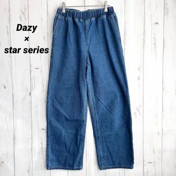 데님 팬츠 청바지 이지 팬츠 허리밴딩 심플 [ M ]