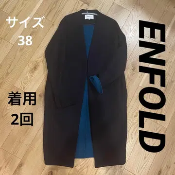 엔폴드 울 리버 노카라 코트 38