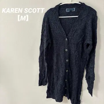 새상품급 [ M ] KAREN SCOTT 다크 네이비 가디건