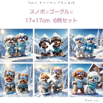 접수 스노우보드 고글 강아지