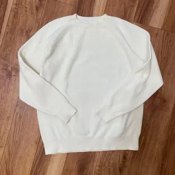 MUJI 무인양품 화이트 니트 스웨터 L 사이즈 긴팔