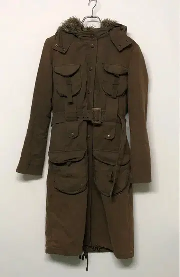 ZARA BASIC 인디 시리즈 네오 그런지 롱 밀리터리 코트