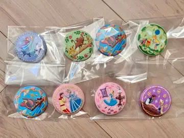 디즈니 자수 캔뱃지 8개 세트 반다이