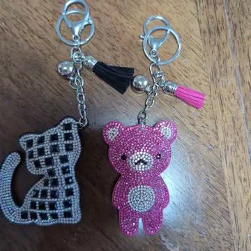 고양이와 곰 디자인 키링