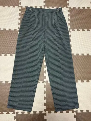 JOSEPH & FEISS 스트라이프 와이드 레그 슬랙스