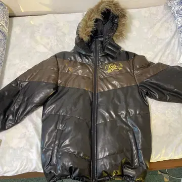 합성 피혁 퍼 다운 자켓