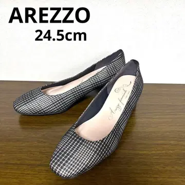 AREZZO 아레쪼 24.5cm 체크 펌프스 힐