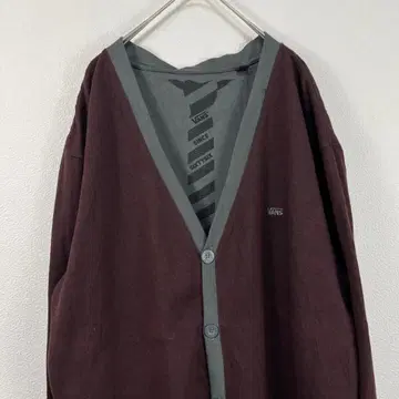 [ 상품명 ] vans 반스 맨투맨 가디건 버건디