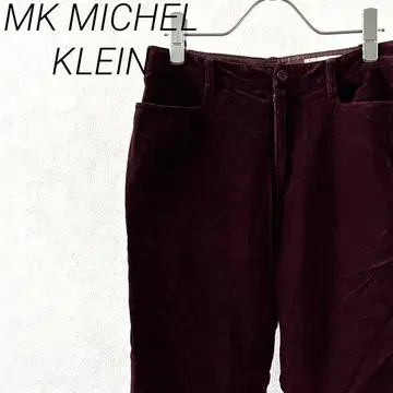 MK MICHEL KLEIN 플레어 팬츠 벨로아 소재 포켓 부착 심플