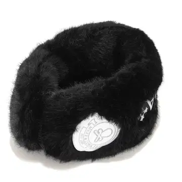 [ 미사용 새상품 ] MARK & LONA 백암형 로고 와펜 퍼 귀도리