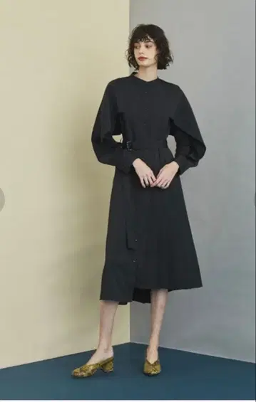 UNITED TOKYO 아지메 플레어 원피스 블랙 프리 사이즈