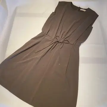 BEAUTY&YOUTH 슬리브리스 원피스 리본 심플 브라운 F