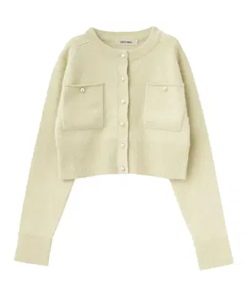 포켓 펄 버튼 숏 가디건