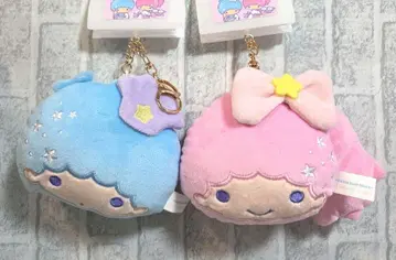 미사용 새상품 키키라라 봉제 인형 참 키링 2체 세트