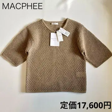 택 포함 새상품 [ 맥피 ] 반팔 니트 베이지 2023년 S 울