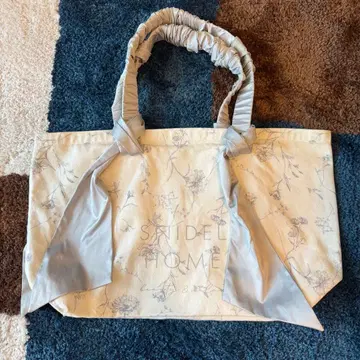 SNIDEL 리본 토트 플라워 프린트 토트백