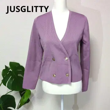 미사용 JUSGLITTY 저스길리티 더블 버튼 가디건