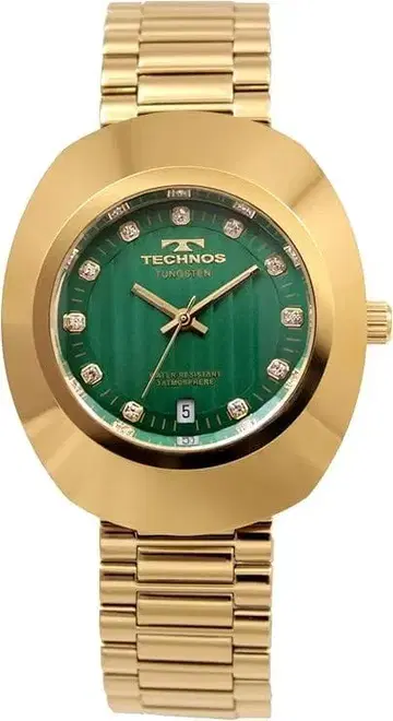 [테크노스] 손목시계 텅스텐 데이트 T9C12GM 남성용 골드