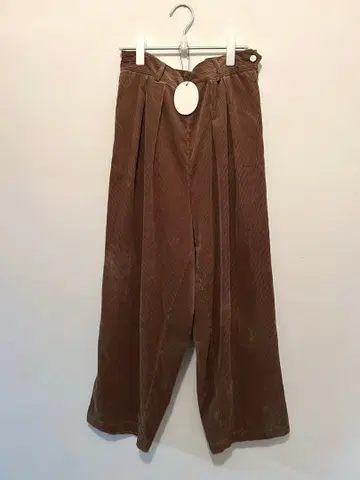 유모레스크 브라운 코듀로이 와이드 팬츠