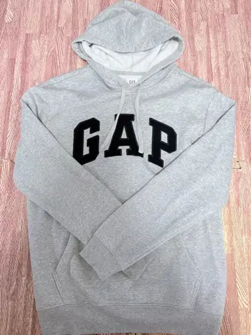 GAP 그레이 로고 후드티 S 사이즈