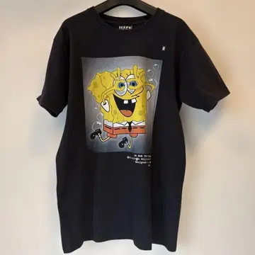 HYPE MEANS NOTHING 스펀지밥 티셔츠 S 사이즈 블랙