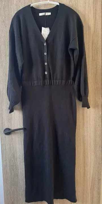 moussy 니트 원피스 블랙 F 사이즈