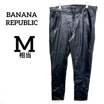 BANANA REPUBLIC 블랙 팬츠 [ M ] 합성 피혁 빈티지
