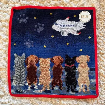 새상품 페이러 JAL 피핑 리틀 스카이 네이비 밤 손수건