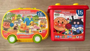 호빵맨 신나는 동물 & 첫 블록 바구니 L