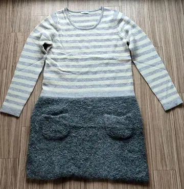 IENA 스트라이프 패턴 울 혼방 니트